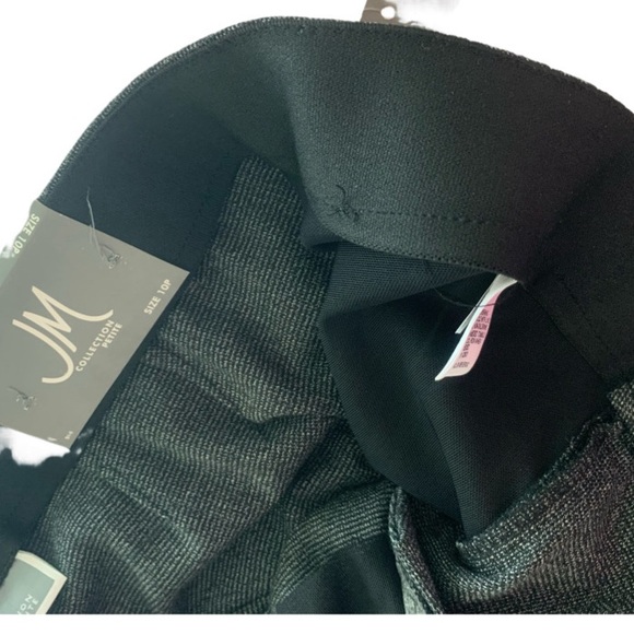 NWT Macys JM Collection Curvier Fit Magic Stretch Gray Heathered Flare Pants 10P - Picture 5 of 10